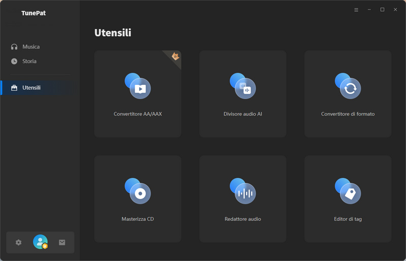 interfaccia degli strumenti tunepat
