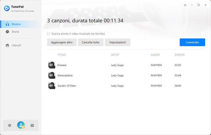 scarica musica di YouTube per ascoltarla offline