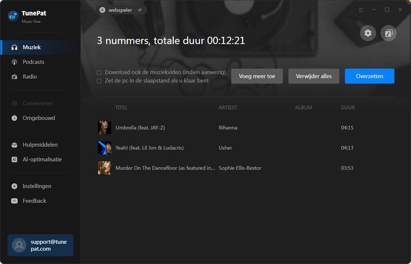 converteer YouTube Music-nummers naar mp3